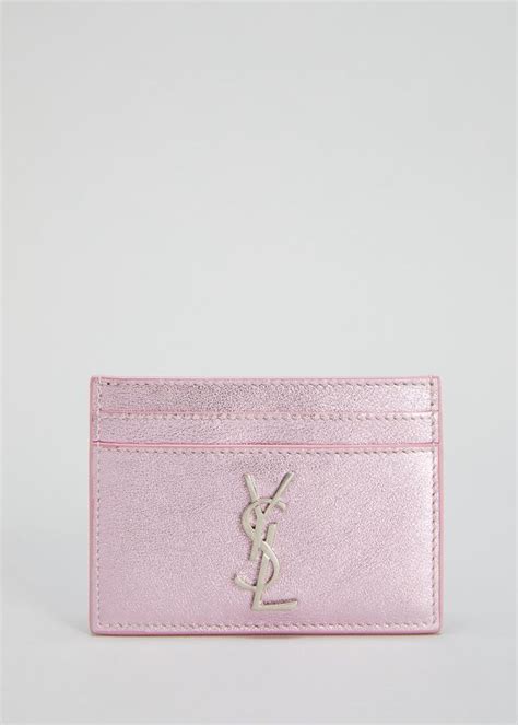 ysl hot pink card holder|ysl pink metallic card holder.